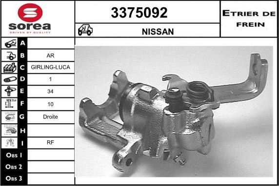 Sera 3375092 - Bremssattel alexcarstop-ersatzteile.com