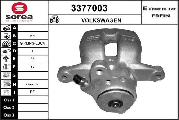 Sera 3377003 - Bremssattel alexcarstop-ersatzteile.com