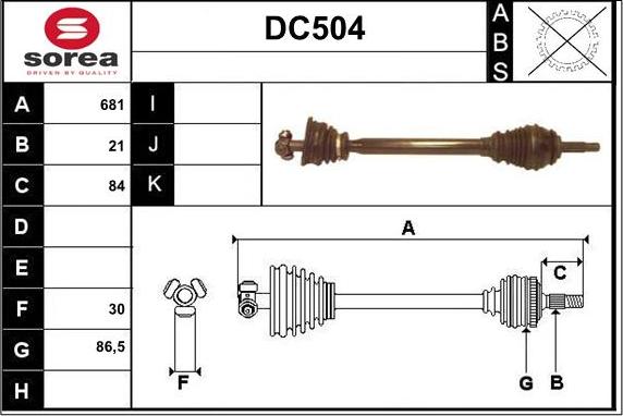 Sera DC504 - Antriebswelle alexcarstop-ersatzteile.com