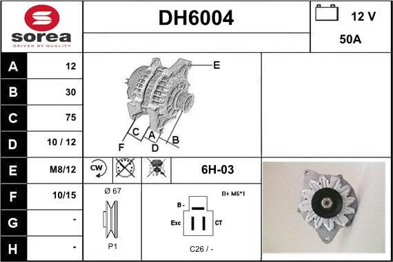 Sera DH6004 - Generator alexcarstop-ersatzteile.com