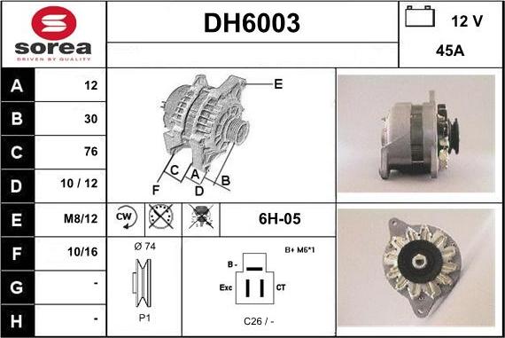 Sera DH6003 - Generator alexcarstop-ersatzteile.com