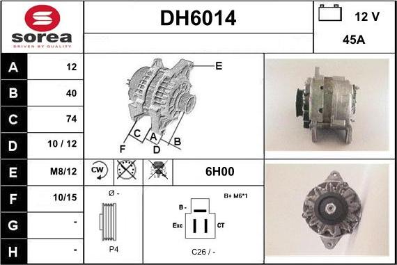 Sera DH6014 - Generator alexcarstop-ersatzteile.com