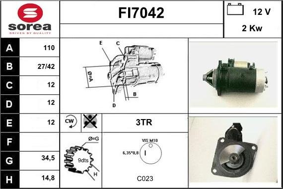 Sera FI7042 - Starter alexcarstop-ersatzteile.com