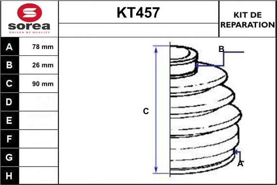 Sera KT457 - Faltenbalg, Antriebswelle alexcarstop-ersatzteile.com