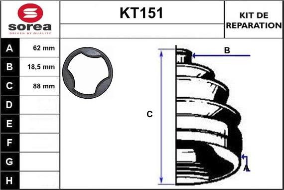 Sera KT151 - Faltenbalg, Antriebswelle alexcarstop-ersatzteile.com