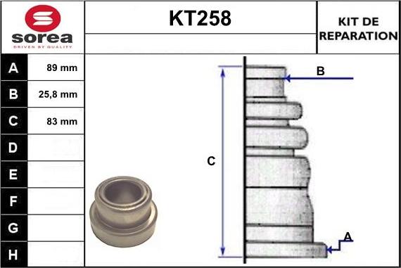 Sera KT258 - Faltenbalg, Antriebswelle alexcarstop-ersatzteile.com