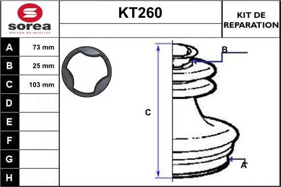 Sera KT260 - Faltenbalg, Antriebswelle alexcarstop-ersatzteile.com