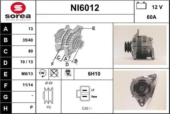 Sera NI6012 - Generator alexcarstop-ersatzteile.com