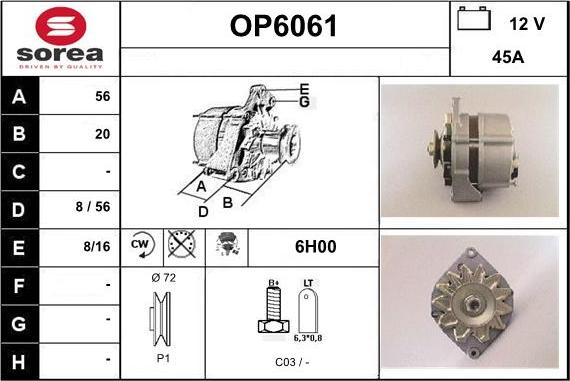 Sera OP6061 - Generator alexcarstop-ersatzteile.com