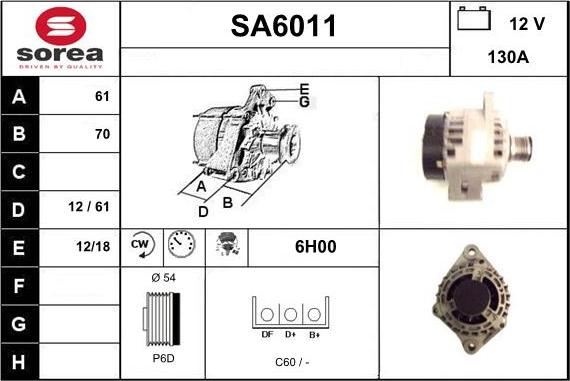 Sera SA6011 - Generator alexcarstop-ersatzteile.com