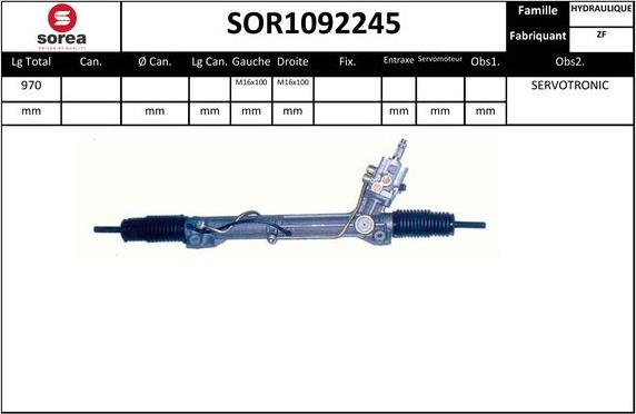 Sera SOR1092245 - Lenkgetriebe alexcarstop-ersatzteile.com