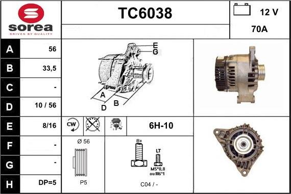 Sera TC6038 - Generator alexcarstop-ersatzteile.com