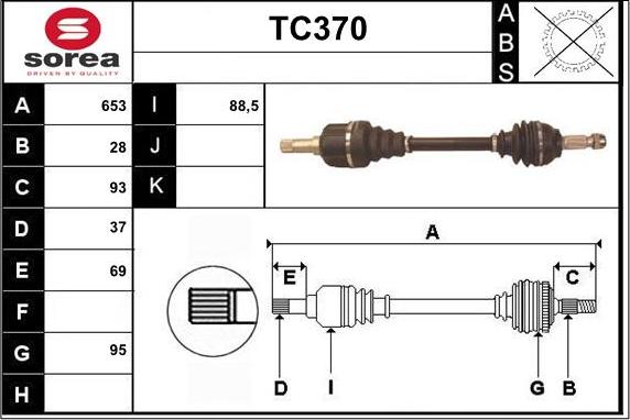 Sera TC370 - Antriebswelle alexcarstop-ersatzteile.com