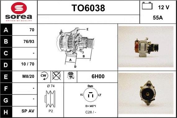 Sera TO6038 - Generator alexcarstop-ersatzteile.com