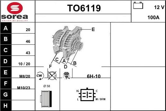 Sera TO6119 - Generator alexcarstop-ersatzteile.com