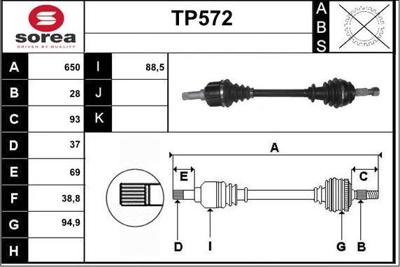 Sera TP572 - Antriebswelle alexcarstop-ersatzteile.com