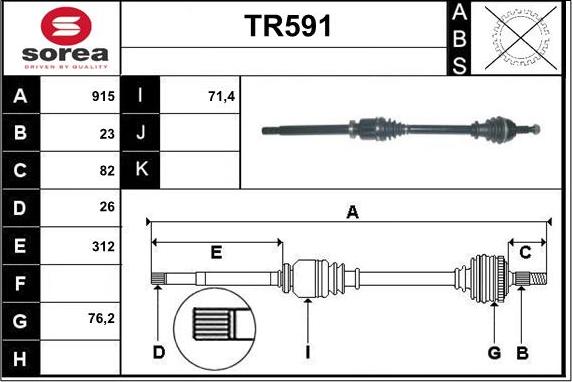 Sera TR591 - Antriebswelle alexcarstop-ersatzteile.com