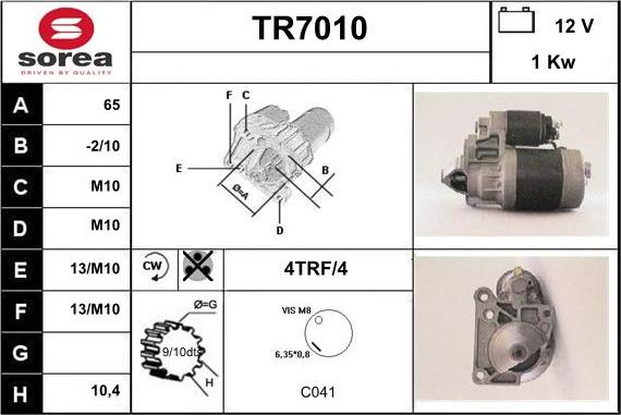 Sera TR7010 - Starter alexcarstop-ersatzteile.com