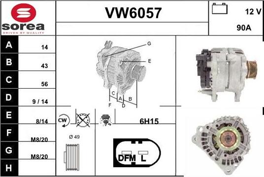 Sera VW6057 - Generator alexcarstop-ersatzteile.com