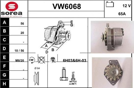 Sera VW6068 - Generator alexcarstop-ersatzteile.com