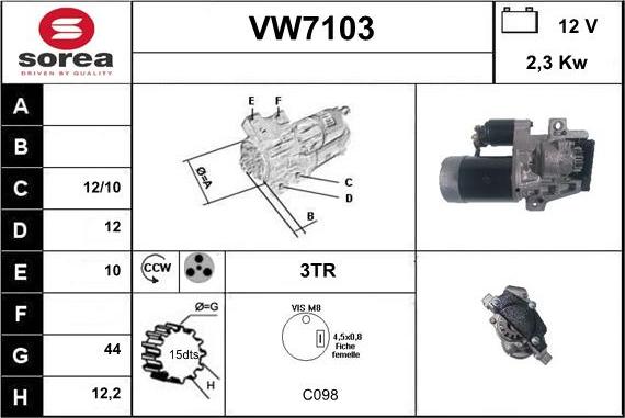 Sera VW7103 - Starter alexcarstop-ersatzteile.com