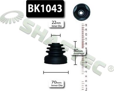 Shaftec BK1043 - Faltenbalg, Antriebswelle alexcarstop-ersatzteile.com