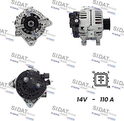 Sidat A12BH0484A2 - Generator alexcarstop-ersatzteile.com