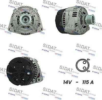 Sidat A12BH0551A2 - Generator alexcarstop-ersatzteile.com