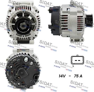 Sidat A12BH0576A2 - Generator alexcarstop-ersatzteile.com