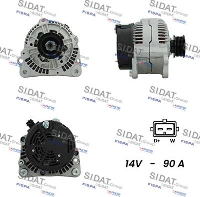 Sidat A12BH0184A2 - Generator alexcarstop-ersatzteile.com