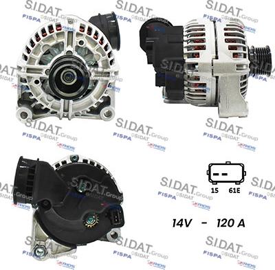 Sidat A12BH0122A2 - Generator alexcarstop-ersatzteile.com