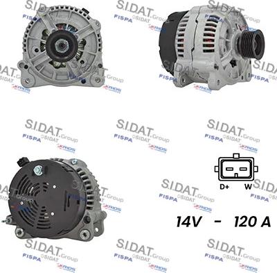 Sidat A12BH0835A2 - Generator alexcarstop-ersatzteile.com