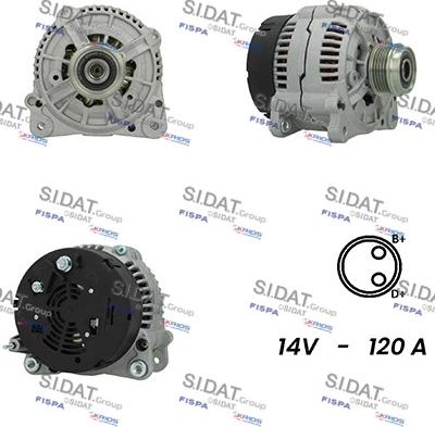 Sidat A12BH0838A2 - Generator alexcarstop-ersatzteile.com