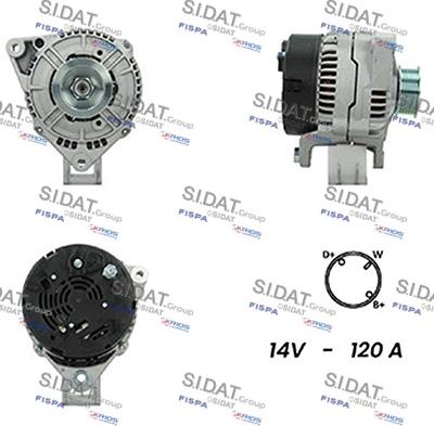 Sidat A12BH0735A2 - Generator alexcarstop-ersatzteile.com