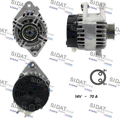 Sidat A12DE0494 - Generator alexcarstop-ersatzteile.com