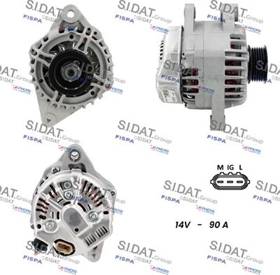 Sidat A12DE1145A2 - Generator alexcarstop-ersatzteile.com