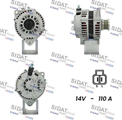 Sidat A12HT0368A2 - Generator alexcarstop-ersatzteile.com