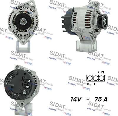 Sidat A12MA0275A2 - Generator alexcarstop-ersatzteile.com