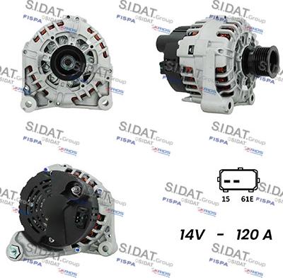 Sidat A12VA0505 - Generator alexcarstop-ersatzteile.com