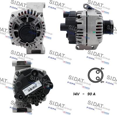 Sidat A12VA0001 - Generator alexcarstop-ersatzteile.com