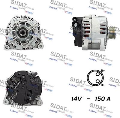 Sidat A12VA0076A2 - Generator alexcarstop-ersatzteile.com