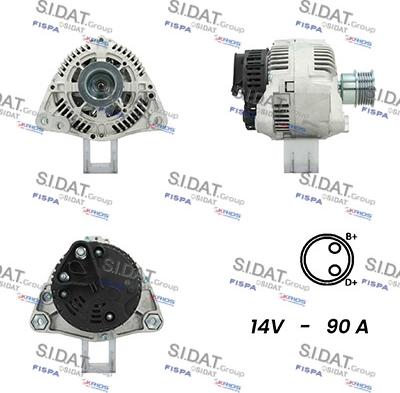 Sidat A12VA0381A2 - Generator alexcarstop-ersatzteile.com