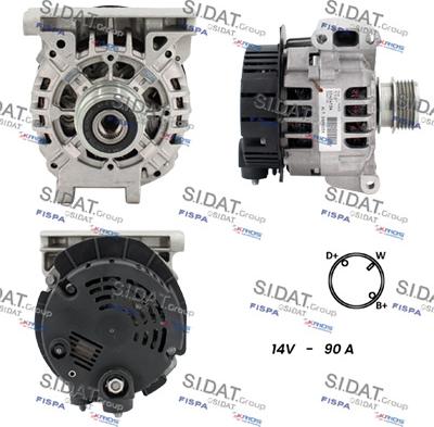 Sidat A12VA0271 - Generator alexcarstop-ersatzteile.com