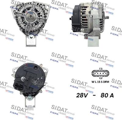 Sidat A24BH0015 - Generator alexcarstop-ersatzteile.com