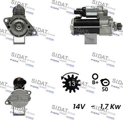 Sidat S12BH0450A2 - Starter alexcarstop-ersatzteile.com