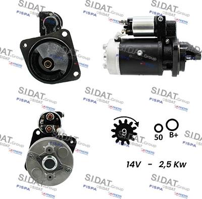 Sidat S12BH0461A2 - Starter alexcarstop-ersatzteile.com