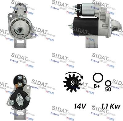 Sidat S12BH0529A2 - Starter alexcarstop-ersatzteile.com