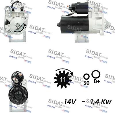 Sidat S12BH0690A2 - Starter alexcarstop-ersatzteile.com