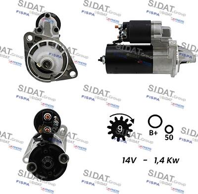 Sidat S12BH0654A2 - Starter alexcarstop-ersatzteile.com