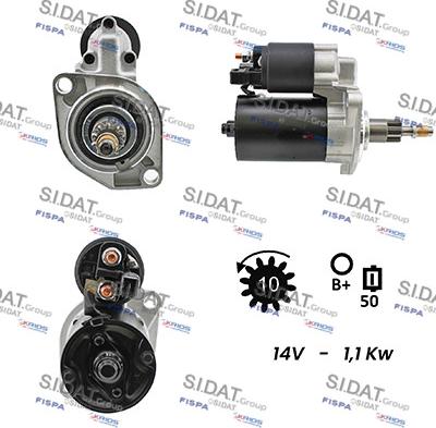 Sidat S12BH0623A2 - Starter alexcarstop-ersatzteile.com